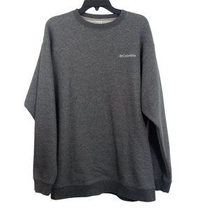 Columbia Men's Hart Mountain II Crew Fleece Long-Sleeve Gray Sweatshirt Large